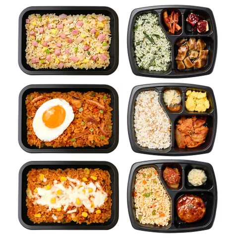 굿스푼 곤약볶음밥 3팩+다이어트도시락 3팩 일주일 식단배달 현미밥