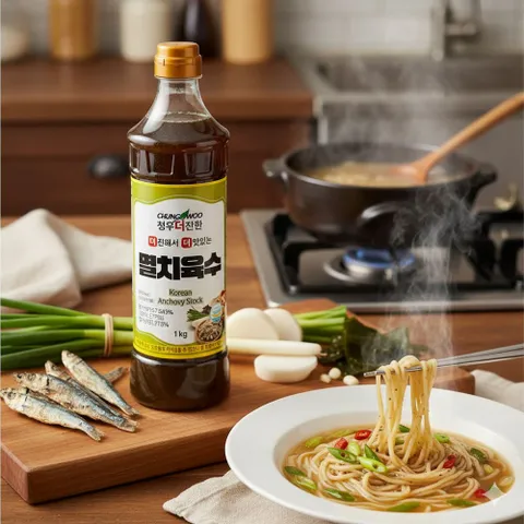 청우식품 더진한 멸치육수 1kg 멸치육수 청우멸치만능육수 첫맛만능멸치육수