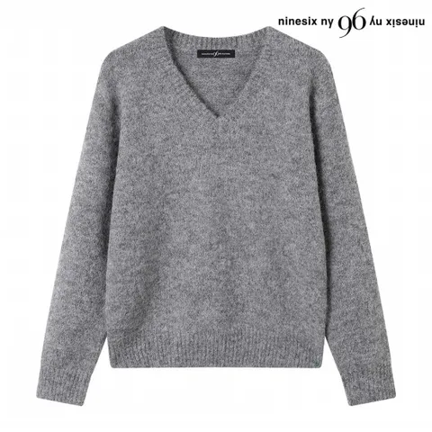 정상가:89,000원 ㅣ 데일리 베이직 V넥 오버핏 긴팔 니트 (NP3KT026L0)