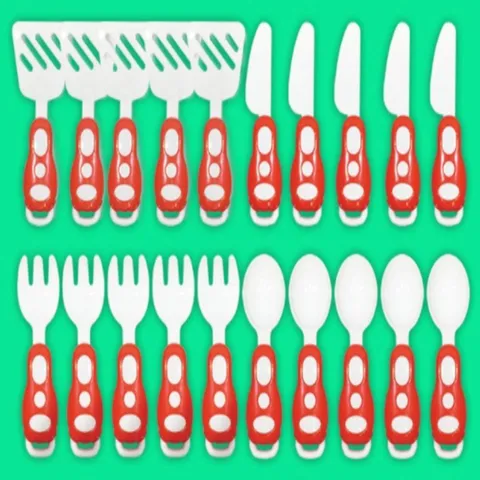 어린이집 유치원 소꿉 놀이 부속품 스푼 포크 20pcs 장난감칼 장난감스푼 장난감포크