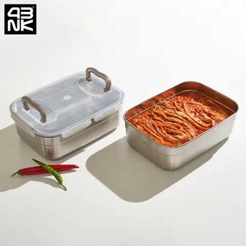 [4BNK] 직사각 스텐 김치통 7.3L