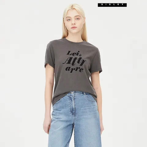 아울렛 그레인 피그먼트 티셔츠 SATSA6511