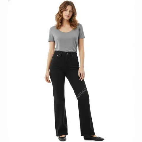 MUST IT_셀프 포트레이트 25FW STRAIGHT LEG JEANS (PF25828P-BLACK) (스트레이트 레그 진)