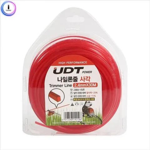 30M 나일론줄 사각형 2.4mm 예초기끈10개 예초기 예초기끈 예초기날일론끈 예초기보조끈