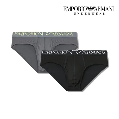 [롯데백화점][엠포리오 아르마니 언더웨어](선물포장)메가로고 밴드 코튼 브리프세트 (0814311023-25)