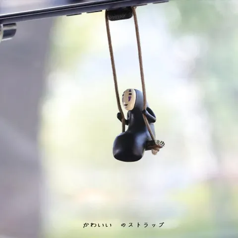 자동차팬던트 애니메이션 가오나시 백미러 장식 차량 자동차팬던트 애니메이션 가오나시 백미러