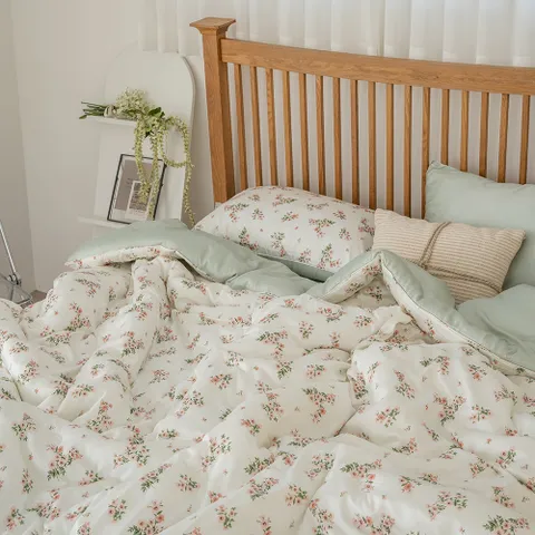 에어룸 텐셀모달100 리틀포레스트 모달풀세트_Q 이불+패드+베커