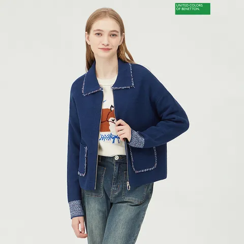 트위드 수술 니트 집업 BAKC12341_NY