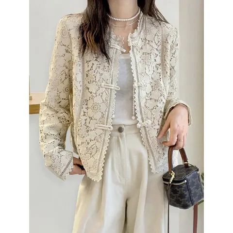 [하프클럽] 데비 플라워 레이스 자켓