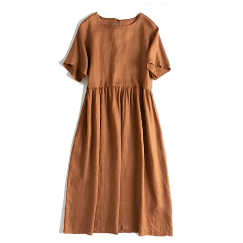 248802 - 시그니처 린넨면롱원피스 면원피스 여름원피스  빅사이즈원피스 오피스룩 여성원피스 중년원피스 여름원피스