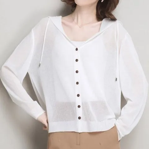 [오노마] ONM 여리여리 니트 여름 후드 가디건 봄가을 얇은소재 (11872130)