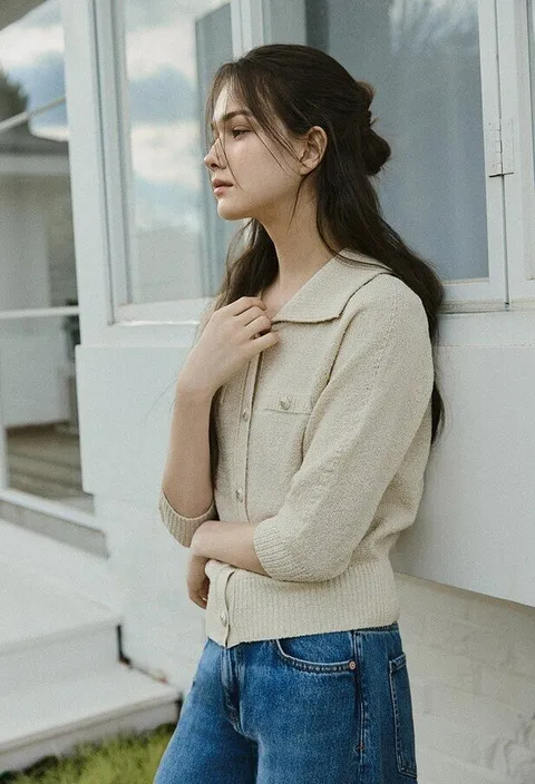 글리터 칼라 니트 가디건 IP4P1CD801_CC