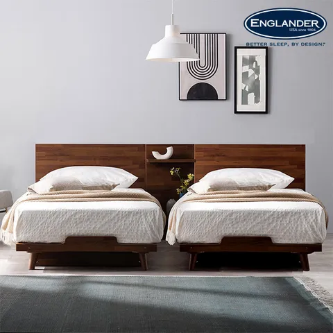 바우 멀바우 호텔 트윈 침대+협탁1EA Sweet Slumber 스탠다드 매트-SS+SS