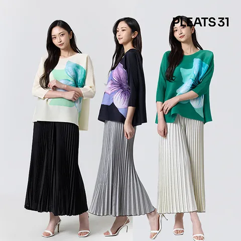 [하프클럽/플리츠31](수정샵)아코디언 팬츠1종