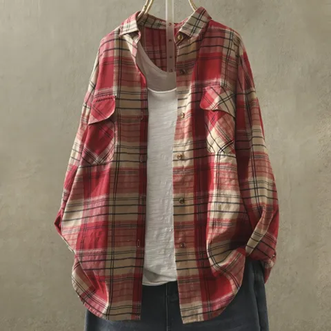 [브리치] 허그허그 / 무잉 레드 체크 셔츠