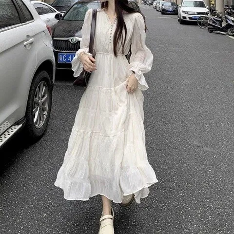 로맨틱무드 화이트롱원피스 티엘린원피