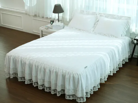 류금숙 프렌치향기 실키케어 향균프릴 이중프릴 침대커버