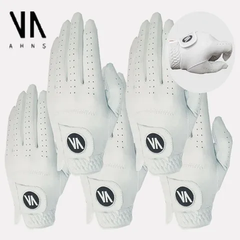 [하프클럽] 5장 안스 천연양피 소프터치 남성 골프장갑 왼손 오른손.