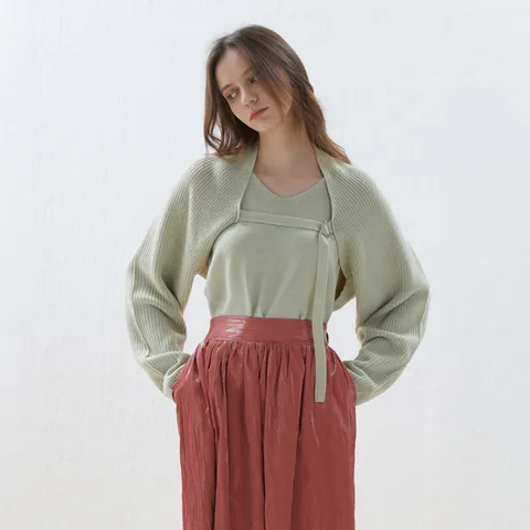 [최초가 99000원] 니트세트 버클 볼레로 가디건_LKCDF123T01