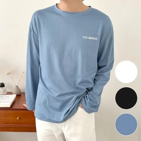 [다잇템] 남자 실내복 롱슬리브 클래식 코디 티셔츠_17554219_588872