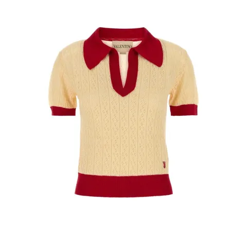 가라바니 여성 아이보리 Linen 린넨 폴로 반팔니트 7B3KC65H9GS BRS