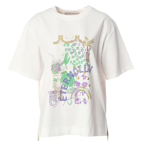 [안지크]자수포인팅절개티셔츠 AJ2TS5190