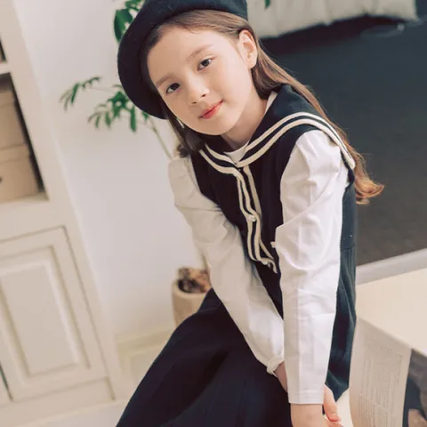 [롯데백화점](아동)]라인 니트 원피스 EDOK23T01