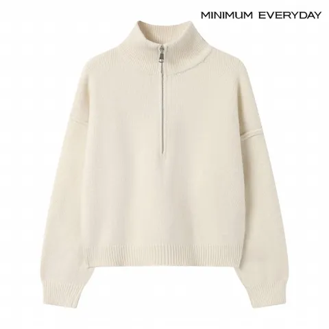 정상가:79,000원 ㅣ  에브리데이]데일리 무지 반하이넥 집업 니트 (EB4KT002D)