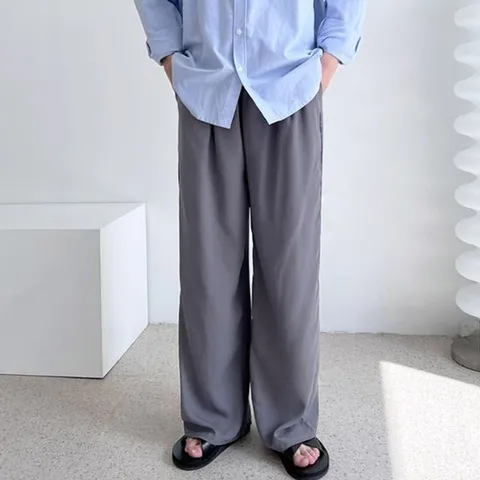 [하프클럽]  바지 남성여름 남자와이드팬츠 팬츠 남자팬츠 와