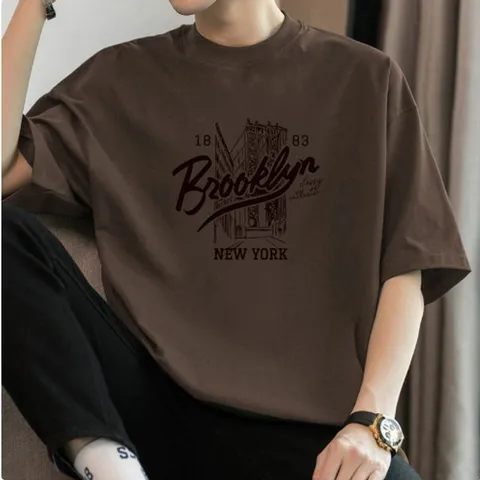 남자 브루클린 남녀공용 오버핏 레터링 반팔티 6컬러 레터링반팔티 브루클린티 남자반팔
