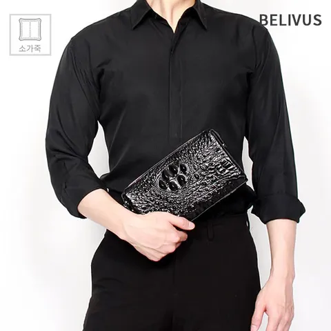 남자 클러치백 가죽 파우치 손가방 보조가방 BJI195