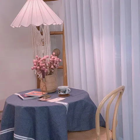 에블린 린넨 빈티지 스트라이프 방수 식탁보 2인M