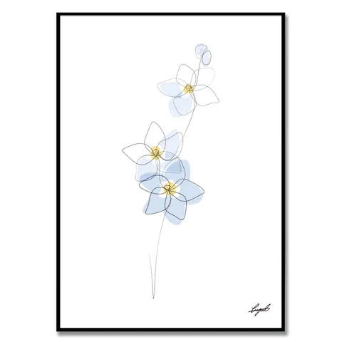 Forget me not - 차한별 작가 미니멀 원라인 드로잉 액자