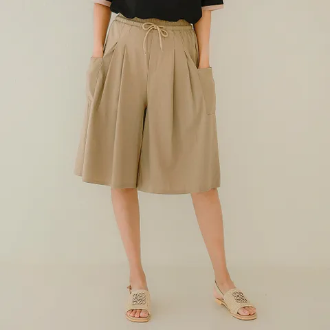 여성 여름 쿨 스판 플레어 5부 밴딩 치마바지 반바지 팬츠 40-50대 미시 중년여성 엄마옷 빅사이즈 미시옷