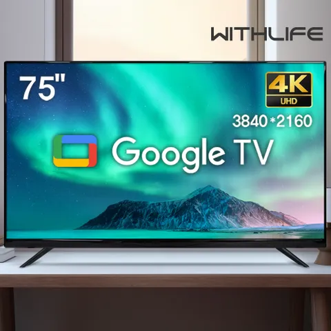위드라이프 구글 75인치 스마트TV 4K UHD 고화질 LED 대형 티비 에너지1등급티비