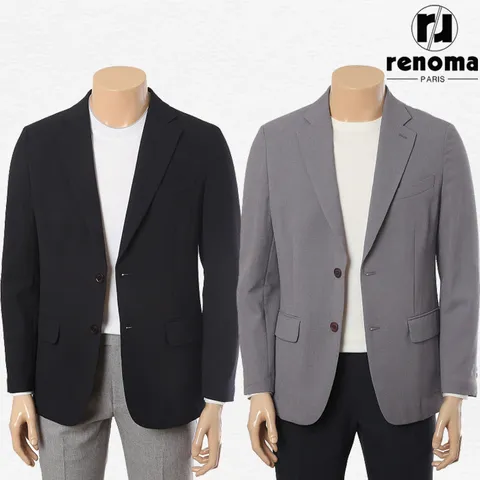 [클리어런스] SS 여름 쿨소재 네이비 그레이 초경량 스판 자켓 RPFPCJ00AJD