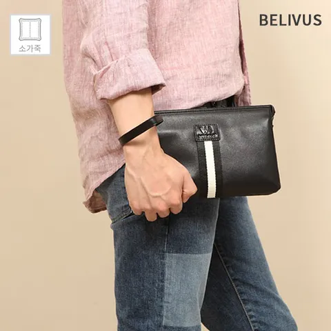 남자 소가죽 클러치 손가방 파우치 가방 BJI220