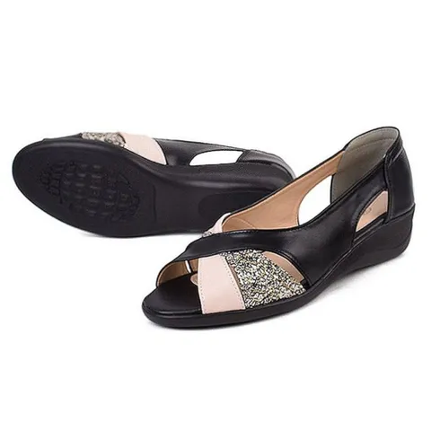 샌들 여자 키높이 플랫 엄마 중년 여름 단화 플렛 여 플랫슈즈 여성단화 여성로퍼 여성플랫슈즈