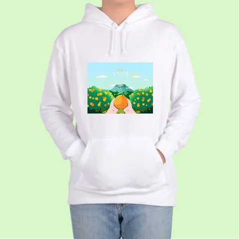 [하프클럽]  헤비후드티 전색상 귤 JEJU 제주여행 힐링 보물 그림