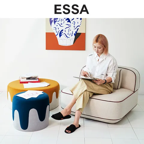 [에싸] 켈리박 멜팅 패브릭 스툴(스몰)