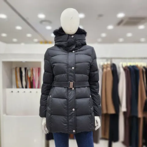 겨울 롱 패딩 23신상 여우털100% 거위털 중기장 점퍼DW1WIH0360_US