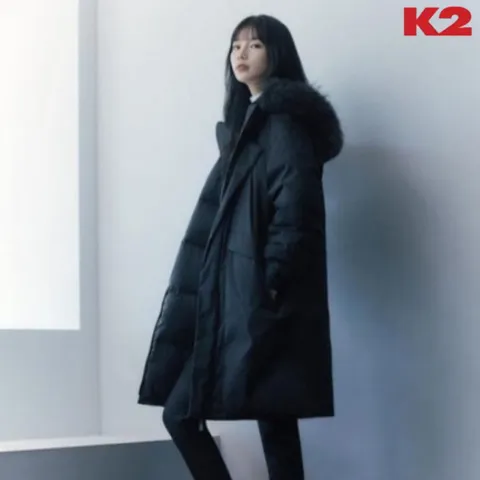 [롯데백화점][케이투 (행사)]겨울 여성 씬에어 야상 구스 수지 롱다운/패딩/수지/거위털/KWW24560YD