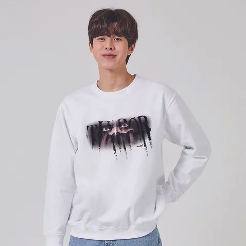 [하프클럽]  키밍 Terrar 공포 Eyes 포인트맨투맨 유니크한후드