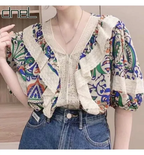 [드넬]페이즐러플블라우스DWB22219A