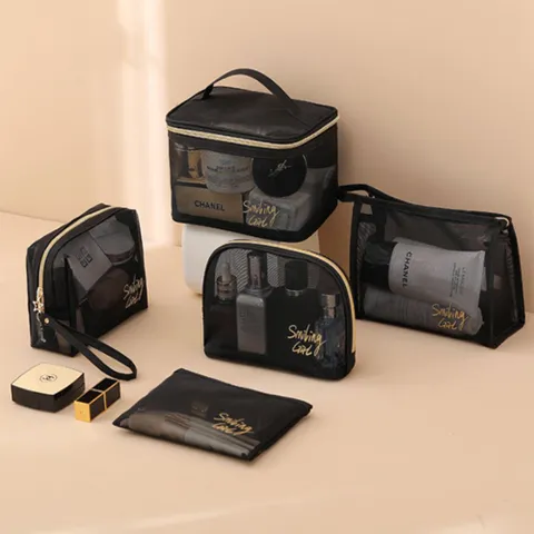 (청결공감) 다용도 여행용 메쉬 파우치가방 5종세트 잡화가방 메쉬파우치 메쉬가방 안경집