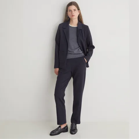 [최초가199000] Jacquard Straight Pants NAVY_