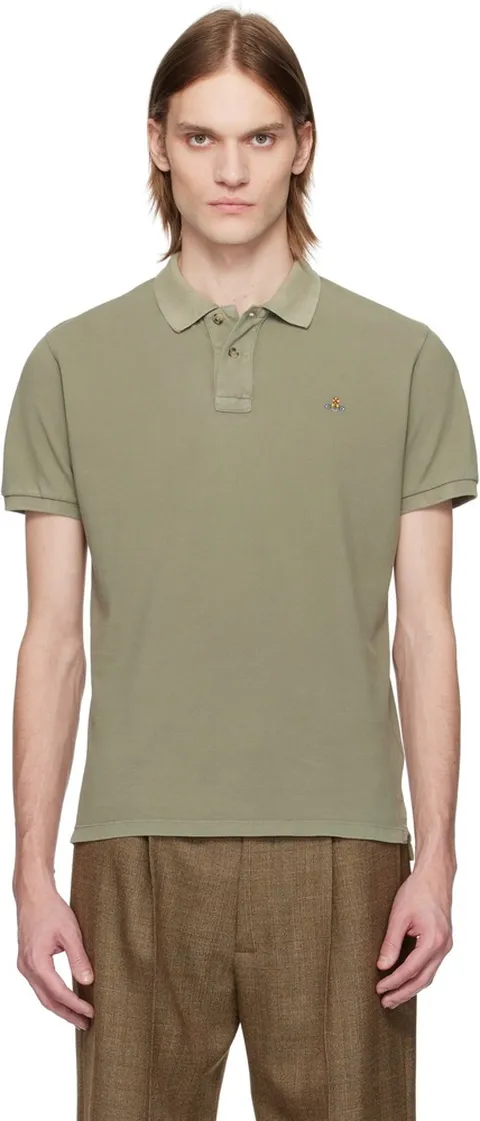 비비안 웨스트우드 그린 클래식 폴로 셔츠 2H01000I-J009F-