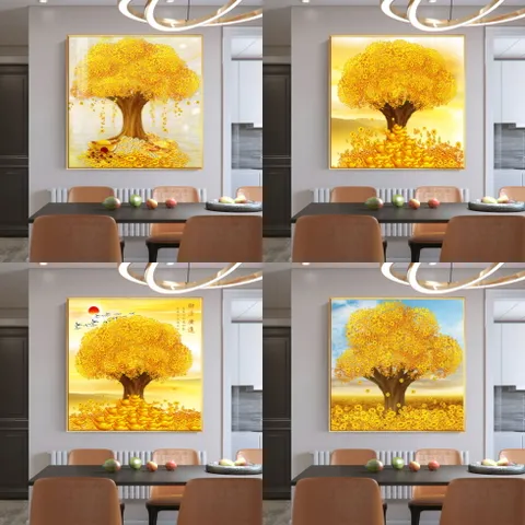 황금 돈나무 그림 거실 현관 주방 재물운 풍수 인테리어 캔버스 액자 행운 그림 금전수 집들이 개업 이사 선물 돈들어오는그림