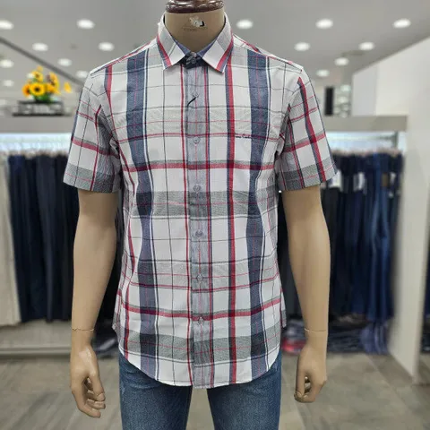 (모다인천점)딥그린 체크 노멀핏 캐주얼 셔츠/PMWS2513_IC_3