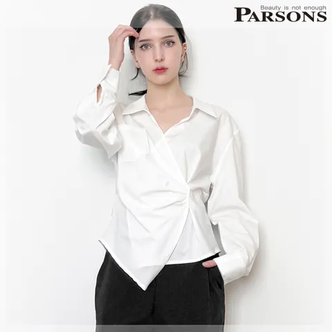 [파슨스] [Flat white] Wayne Wrap Blouse (PW2S2BL10)